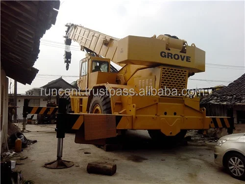 Used Grove terrain truck crane RT980 80ton high quality terrain crane original Germany truck crane