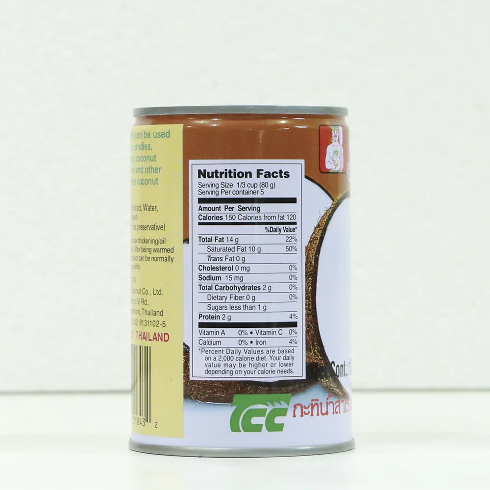 
CHAOKOH Canned Coconut Milk (17% Fat) 400 ml 