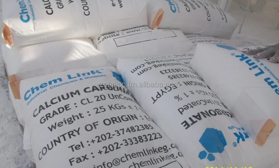 
Calcium Carbonate Powder - LimeStone Powder Treated and UnTreated ZTS Zohdy Trading Supplies / ChemLink Egypt 