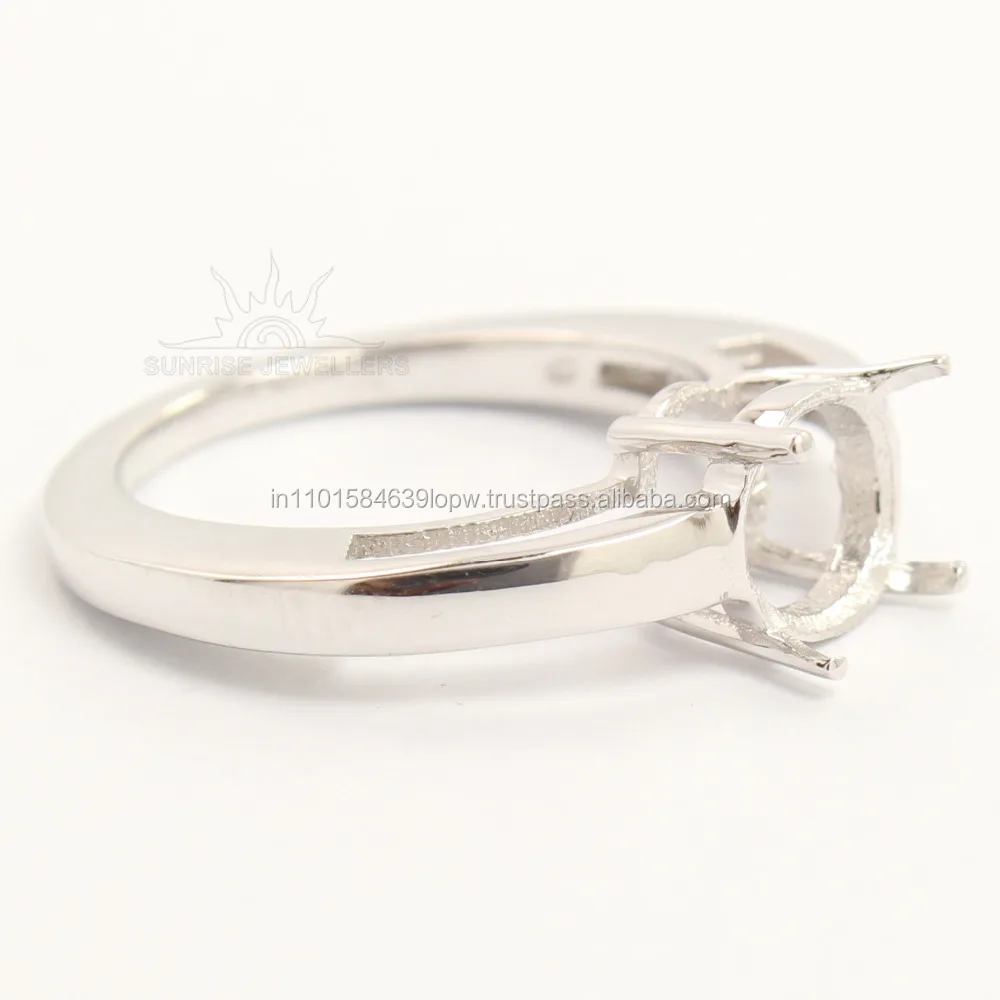 Antique Art Deco 8x10 mm Oval Shape Stone 925 Sterling Silver Wedding Engagement Bridal Solid Natural Diamond Rings