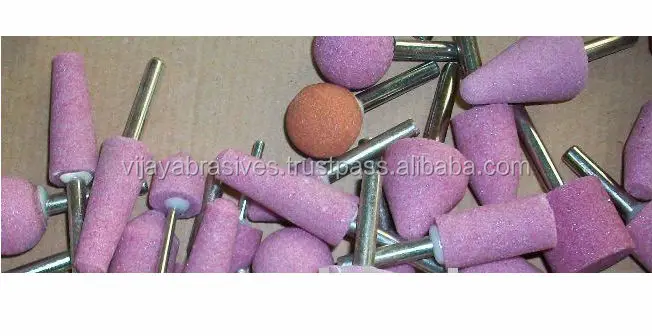 Abrasive Pink Orange Brown Mounted Points