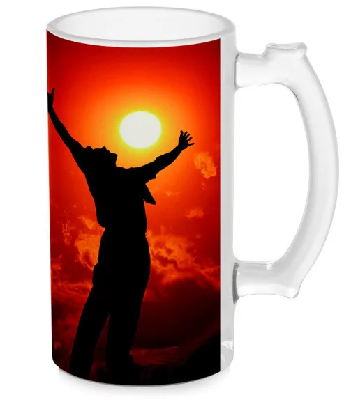
Sublimation Blank 16oz Glass Frosted Mug Large Beer Mug 