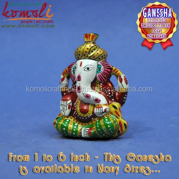 Vibrant & Colourful Pagdi Meenakari Ganesh Murti Wedding Gift Ganesha