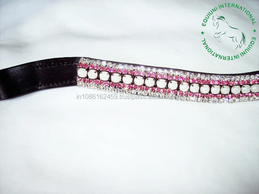 leather crystal browbands