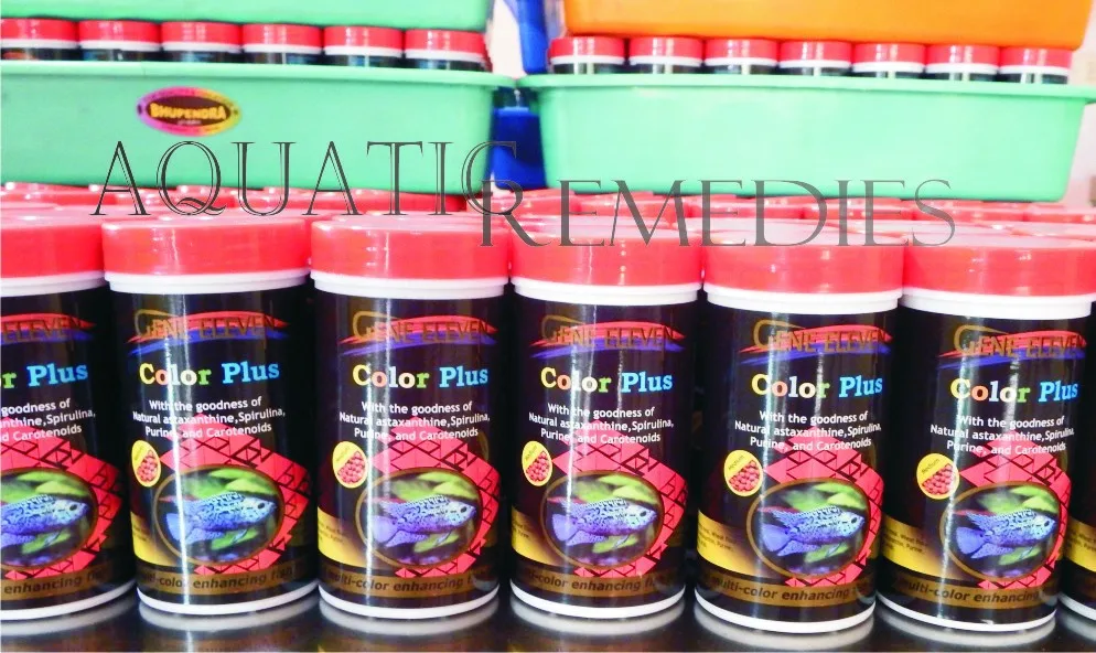 COLOR PLUS - Aquarium Fish Food / Natural multi-color enhancing fish feed formula effective on all aquarium fish