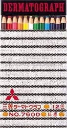 Mitsubishi Uni Rainbow Dermatograph Made in Japan Colored Pencil on Film Paper