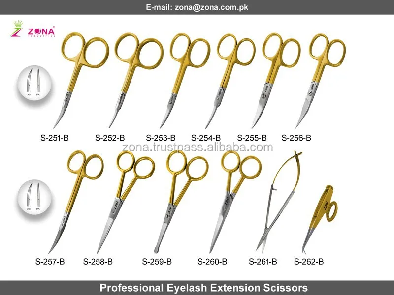 Zona Best Premium Eyelash Extension Scissors Top Suppliers Makeup Tool for Eyebrow Use