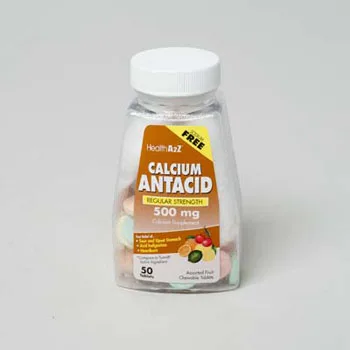 ANTACID CALCIUM CHEWABLE TABLETS 50CT MULTI FLVR COMPARE TO TUMS #21950