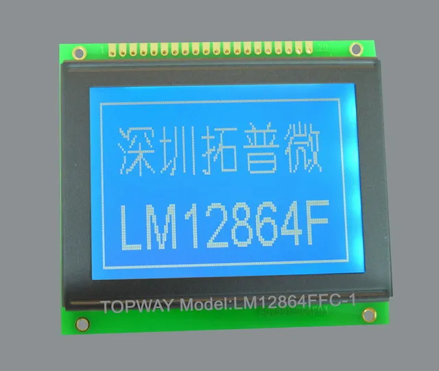 
128x64 Graphic LCD Display COG Type LCD Module (LM12864) 