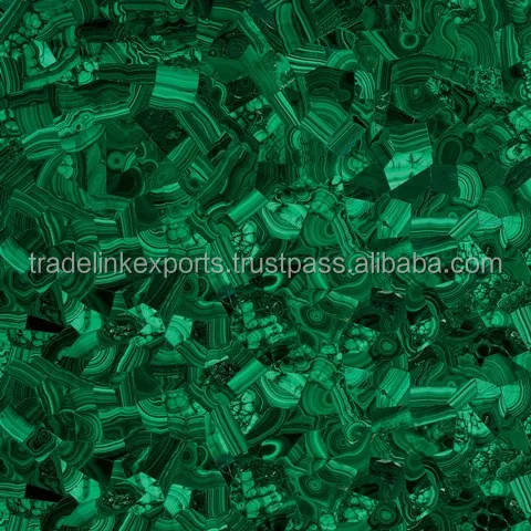 
Natural Semi Precious Gemstone Malachite wall Tiles For Interior & Home Decor 