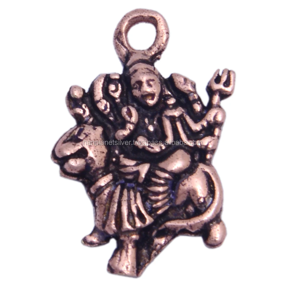 
Indian Hindu Goddess Silver Charm Pendant 