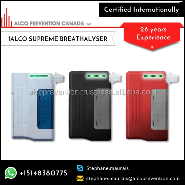 iAlco Supreme BREATHALYSER, Professional Breath Alcohol Tester