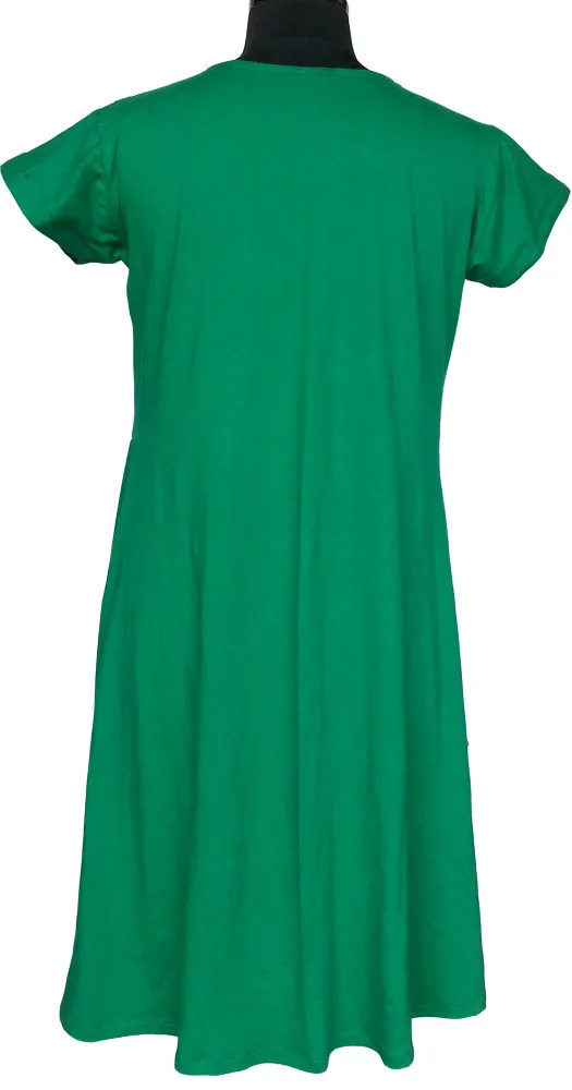 V Neck Maternity Dress with Half Sleeves Pleated Bust Organic Spandex Cotton Bamboo Fabric for Work Occasions Order Model Number