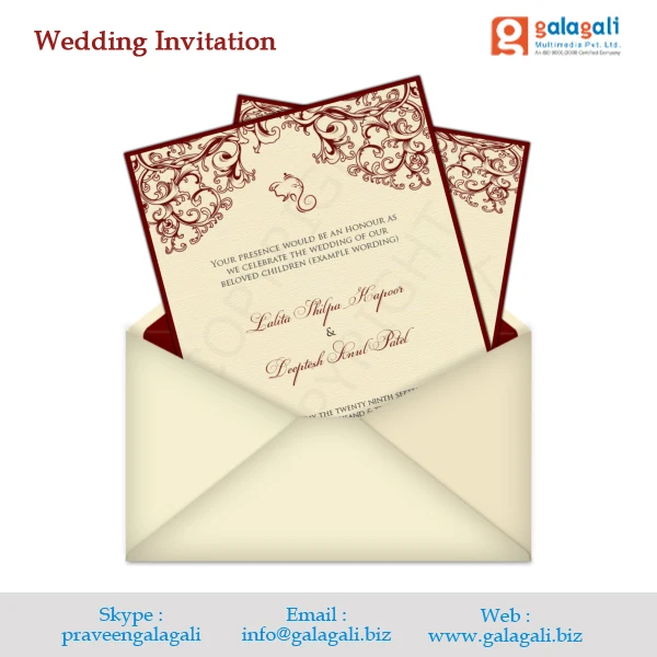 New Design Attractive Wedding Invitation Cards from India at Best Price - Graphic Designing