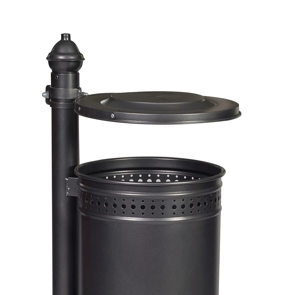 27L/32L Post-Mounted Waste Bin with Lid (GMG - GML 32)
