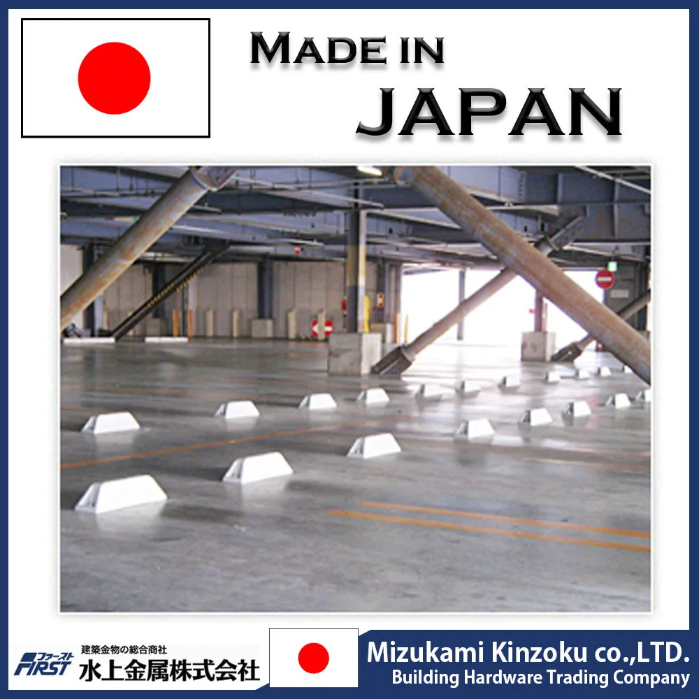 Car wheel stopper made in Japan with excellent withstand load used at the parking lot to stop car wheels