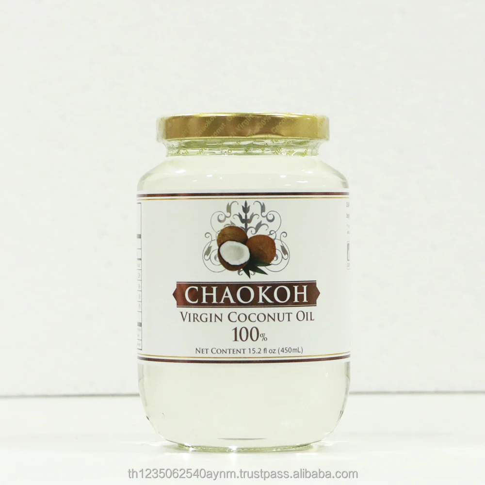 CHAOKOH Cold Pressed VIRGIN Coconut Oil for Beauty, Health Dietary and Cooking 450 ml