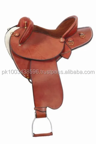 Black / Brown western Treeless Endurance GP all purpose leather saddle for horse