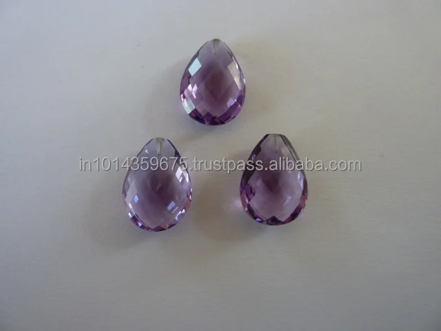 Amethyst Cut Stone for Jewelry Making Wholesale Glass Gems
