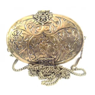 Handmade Carving clutches Vintage Handmade Brass metal shoulder clutch bag