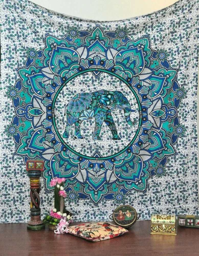 wholesale custom printed indian mandala tapestry,Rajasthani Home Textiles Handmade Printed Mandala Beach Hippie Cotton bed sheet