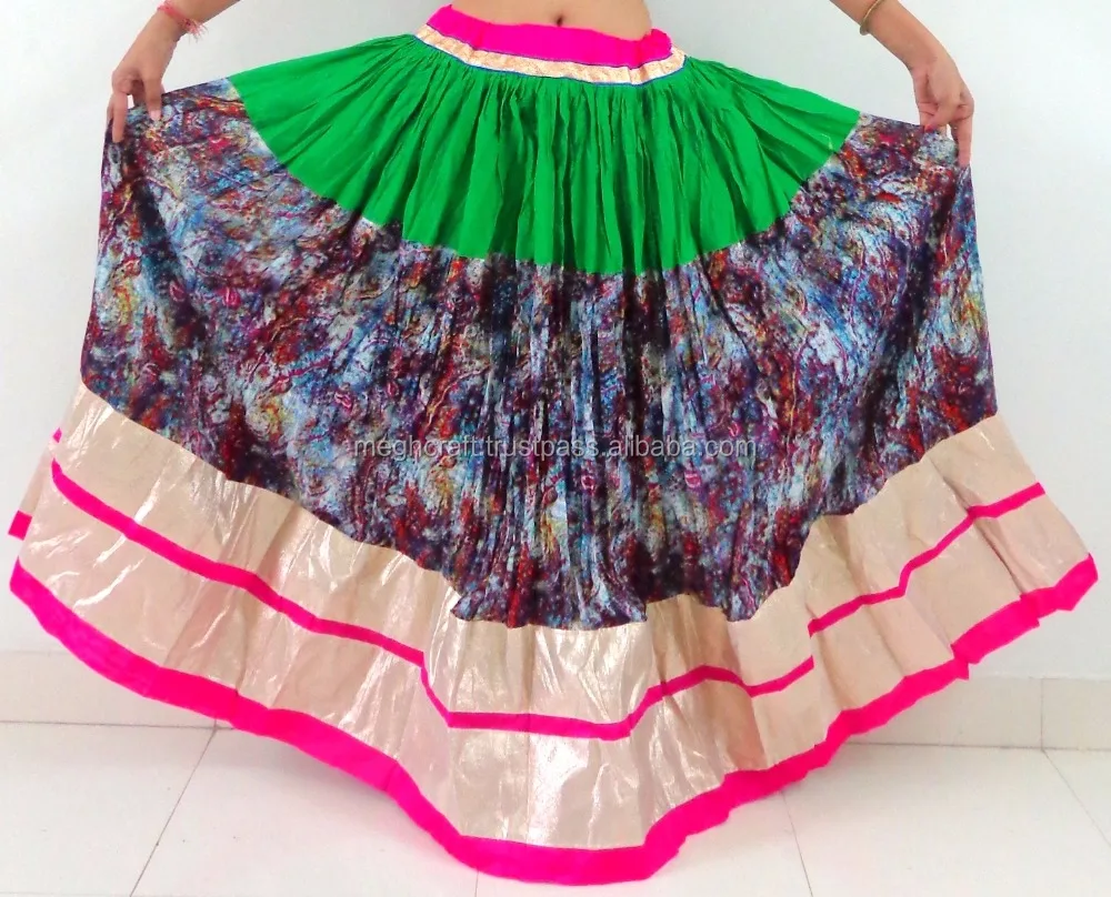 Indian printed skirt - Navratri wear skirt - Wholesale cotton Printed long skirt - dance costume - belly dance dress - Fashion
