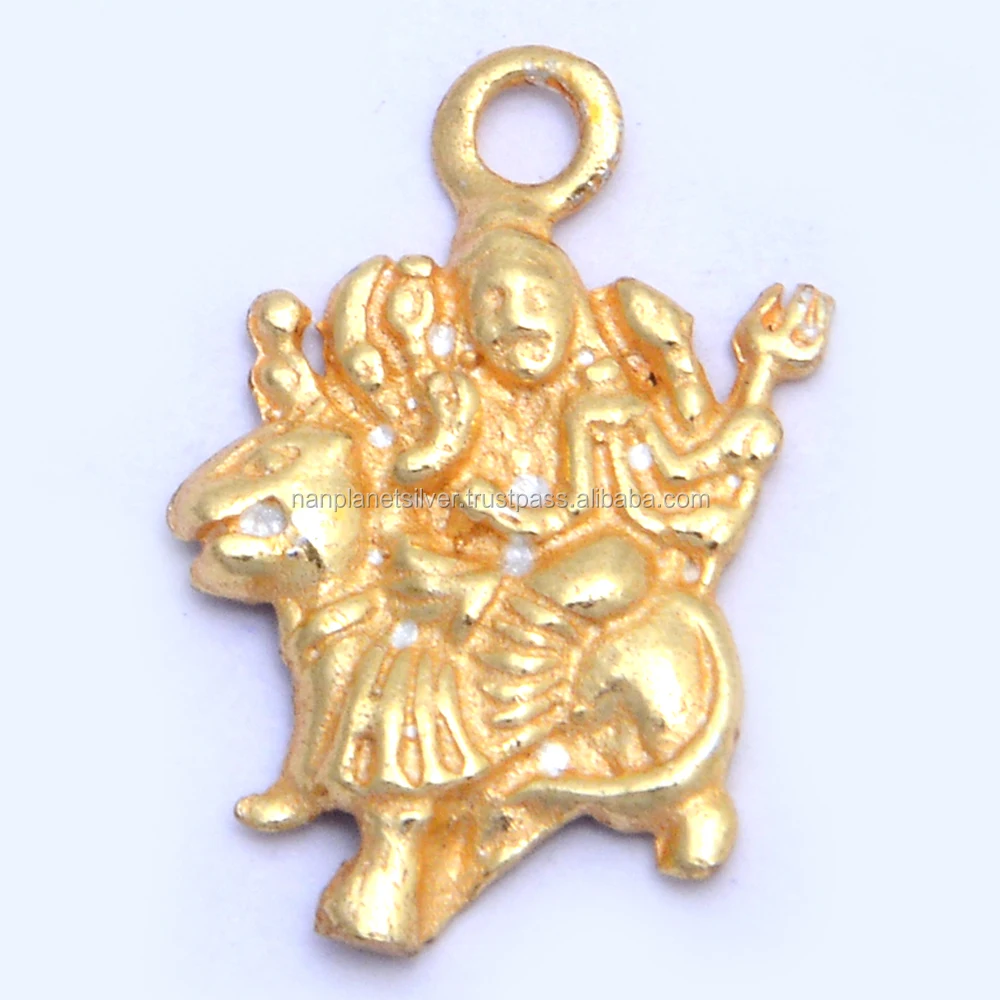 
Indian Hindu Goddess Silver Charm Pendant 
