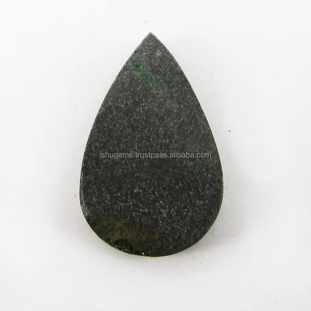 Fine Minerals Uvarovite Garnet 2.0X3.1cm Pear Freeform 8.13 Gms, Semi Precious Natural Gemstone Loose Gemstone IG3270