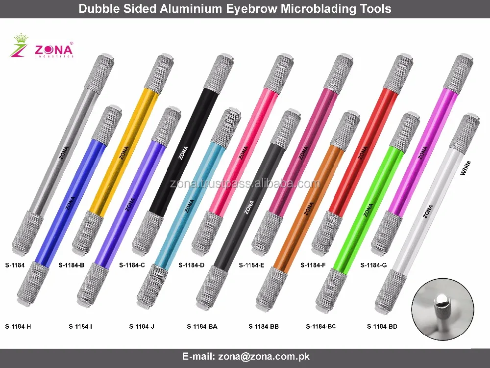 Sterilized Microblading Eyebrow Tattoo Pen Stainless Steel Microblading Pen Private Label Custom Permanent Eyebrow Pen