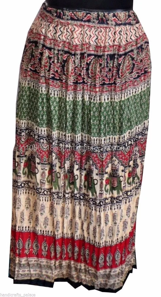 skirts printed long jupe falda floral Indian gypsy kjol Hippie Boho Gypsy Tribal Batik Animals Elastic Waist Long Skirt Dress