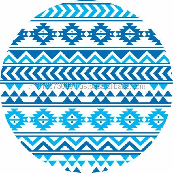 Aztec pattern Round beach towel with tassels, Circle, best quality, heavy 1150gr unit