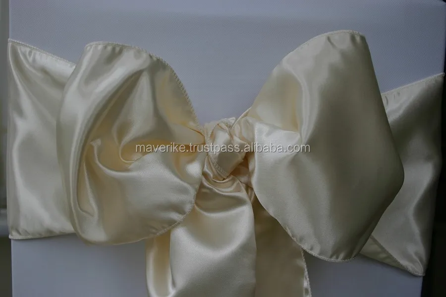 Wedding Satin Chair Sashes Bands Ribbon Fabric for Banquet Party Hotel Restaurant Pink Chair Covers Wedding Decoration