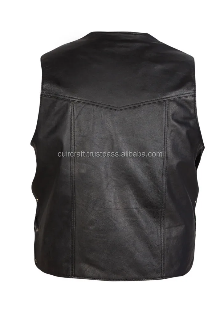 motorcycle leather vest
