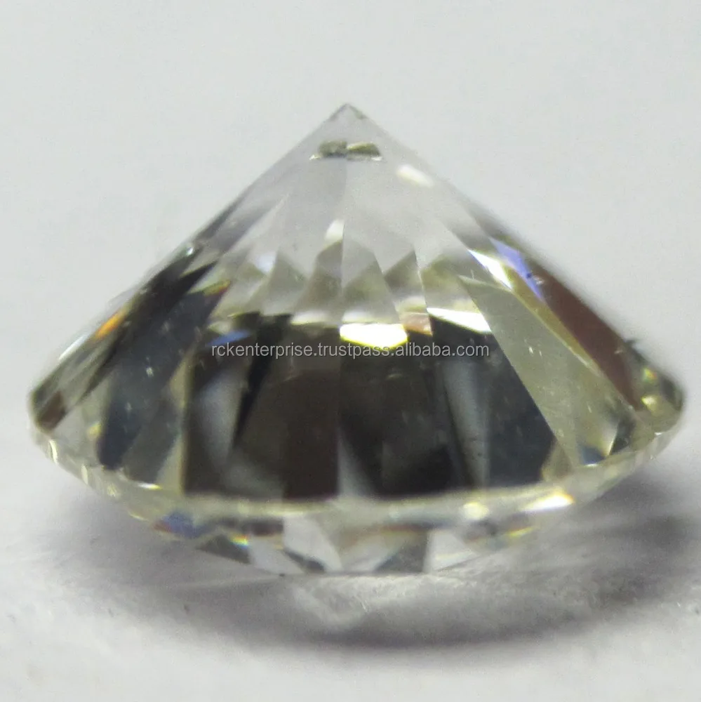 Off white round brilliant loose Moissanite At wholesale rates