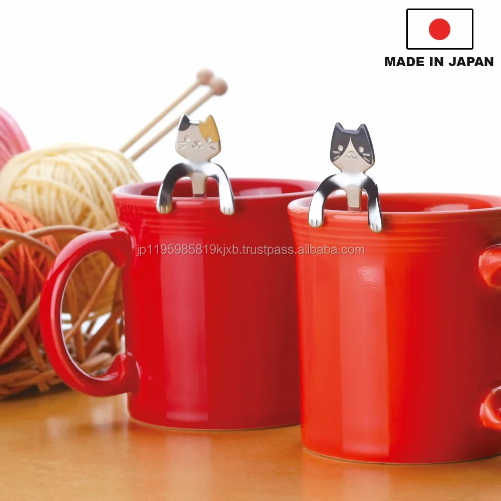 Pretty and Fashionable valentine gift Coffee spoons with cat handles made in Japan