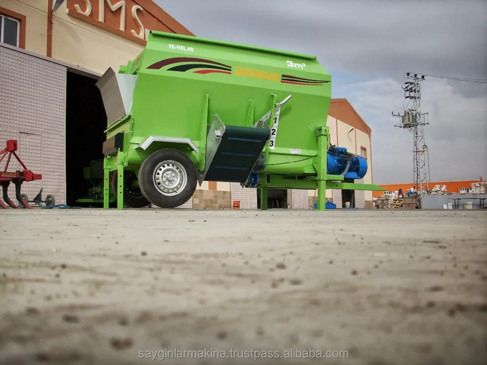 3m3 Silage Feeding Equipment Electric Powered Feed Mixer Tmr Wagon