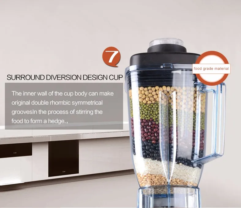 
2200 Watts Countertop Blender coconut ice /vegetable /fuirt juicer blender 