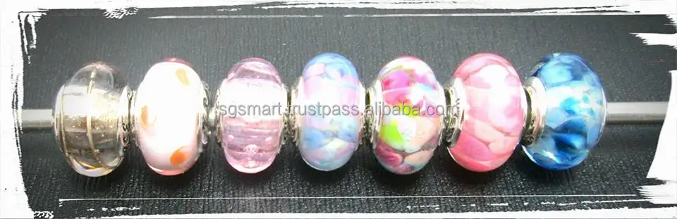 Murano Glass Bead Silver Core Jewelry Design Wholesale Factory in Thailand