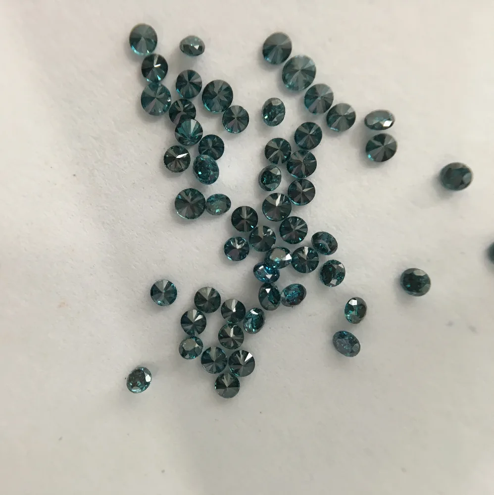 Blue Color Treated 2.70mm-3.30mm Loose Diamonds by Indian Supplier