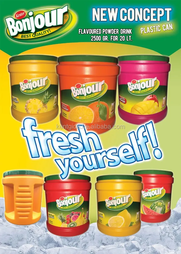 
BONJOUR 2500 gr Cocktail Plastic can powder drink 