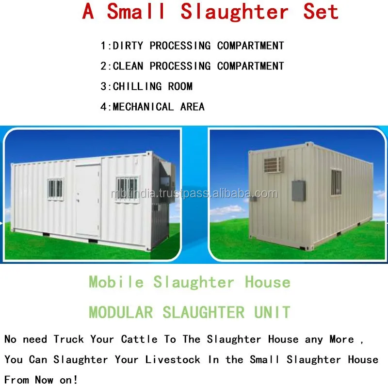 
Mobile slaughter equipment cattle slaughter equipment poultry slaughter unit hen duck profession production small sluaughter set 