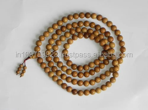 loose chandan mala beads/wholesale rosary beads/sandalwood beads