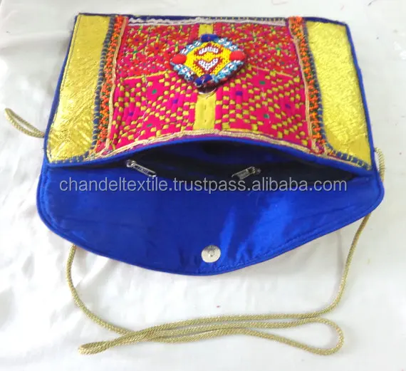 Indian handmade kutch embroidered clutch purse vintage clutch banjara ladies fashion clutches  Messenger bag sling
