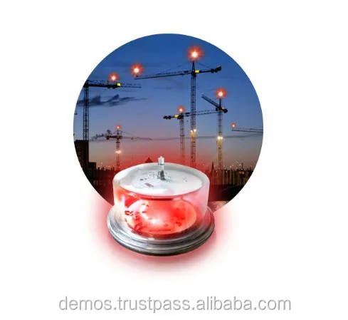 Solar Powered LED Aviation Obstruction Light/ ICAO FAA Type B L810/ Solar aircraft warning lights with photocell