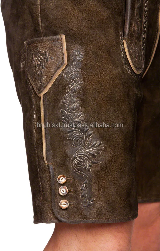 Authentic Lederhosen German Lederhosen Outfit Bavarian Clothing, BERGKRISTALL dark brown (Traditional Wear) customized option