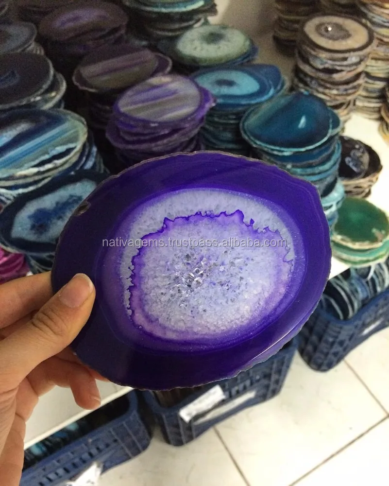 HIGH QUALITY NATURAL AGATE SLICES FOR WHOLESALE