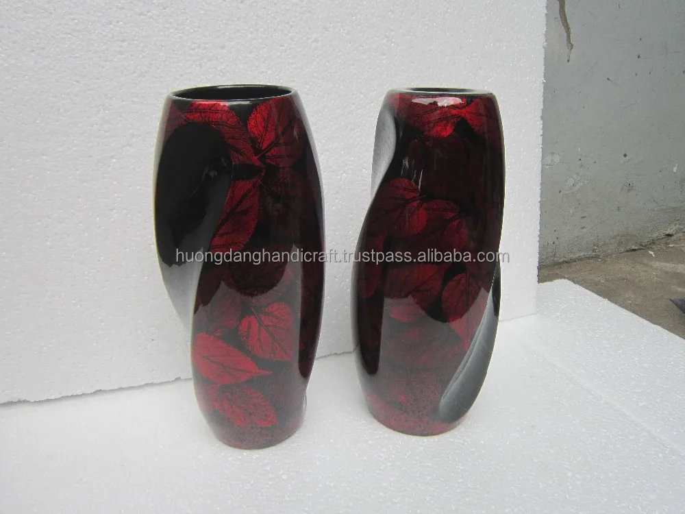 Lacquer vase for Home Decor, Modern Art Design made in Vietnam