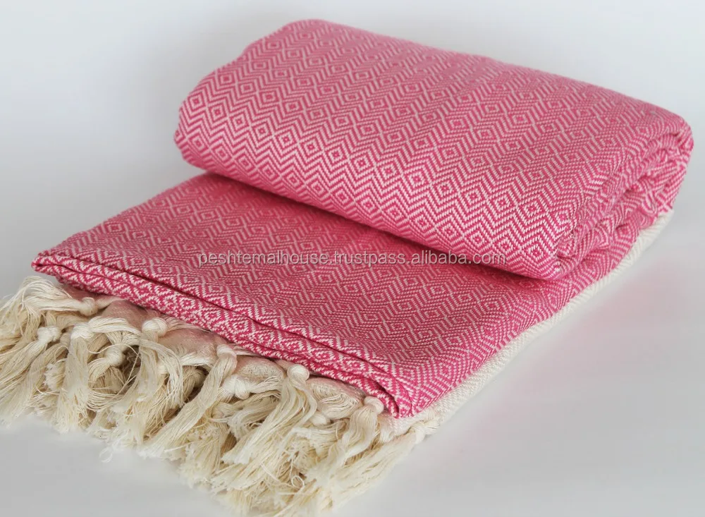 Diamond Blanket & Throw Turkish Cotton Towel Blanket Manolia Picnic Wholesale 100% Cotton 140*230 1100 GR