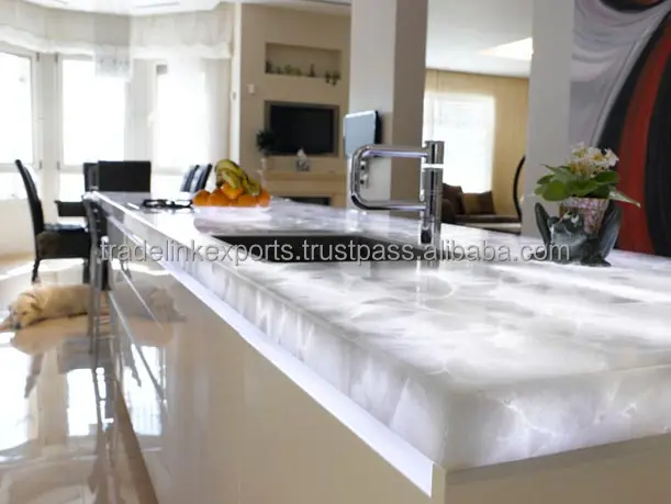 Quartz Stone Tabletop White Home Decor Kitchen Centerpiece Unique Living Room Furniture Kitchen Dining Table Unique Counter Top