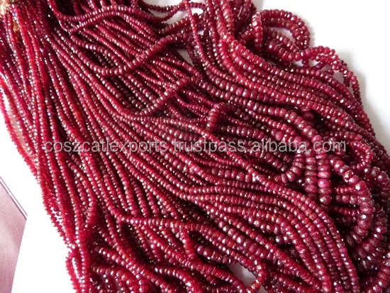 Red Ruby Beads 6 mm Natural Precious Loose Faceted Gemstones Strand Bead